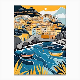 Summer In Positano Painting (198) Canvas Print