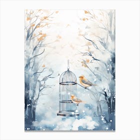Bird Cage Winter 1 Canvas Print