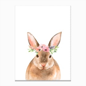 Floral Rabbit Canvas Print