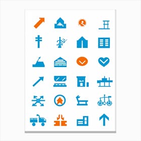 A Modern And Comprehensive Collection Of Pictograms A Mix Of Environmental And Construction Pictogr (6) Canvas Print