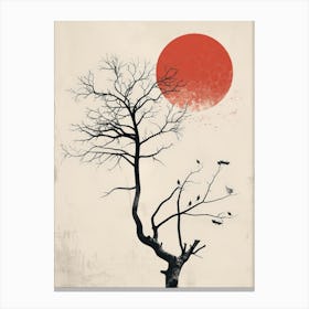 Tree With Birds Canvas Print