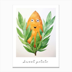 Friendly Kids Sweet Potato Poster Canvas Print