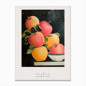 Art Deco Apples 3 Poster Canvas Print