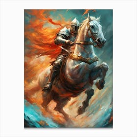 Knight On Horseback 2 Canvas Print