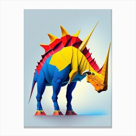 Avaceratops Primary Colours Dinosaur Canvas Print