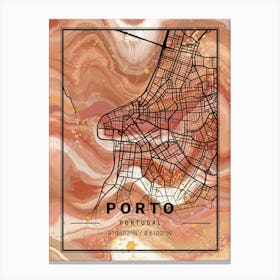 Porto Map Canvas Print