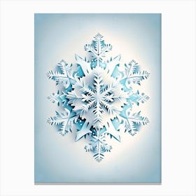 Irregular Snowflakes, Snowflakes, Retro Drawing 5 Canvas Print
