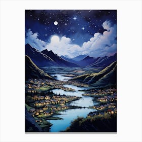 Night At The Lake Canvas Print