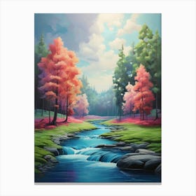 River In The Forest 9 Canvas Print