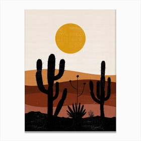 Cactus In The Desert 48 Canvas Print