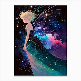 Fairy Girl In Space Canvas Print