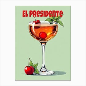 Cuba El Presidente Cocktail V 02 Canvas Print