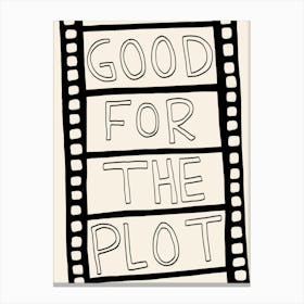 Good for the Plot Cream Canvas Print