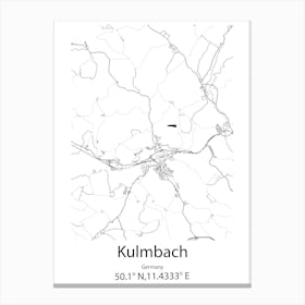 Kulmbach,Germany Minimalist Map Leinwandbilder