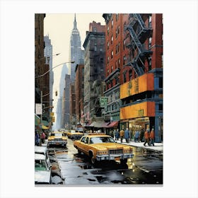 New York City Taxis Canvas Print