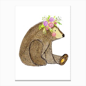 Bear, Nursery, Children's, Kids, Bedroom, Wall Print Canvas Print