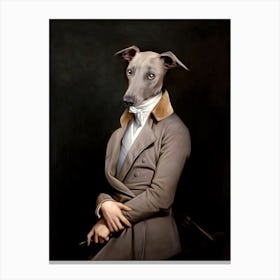 Greyhound Dog Mr Loyd Pet Portraits Canvas Print
