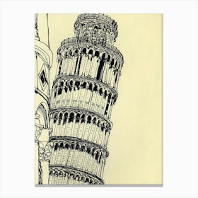 Leaning Tower Of Pisa Canvas Print