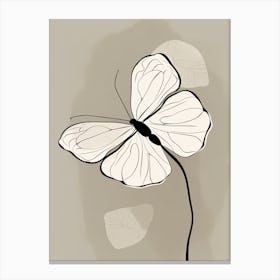 Butterfly Line Art Abstract 7 Canvas Print