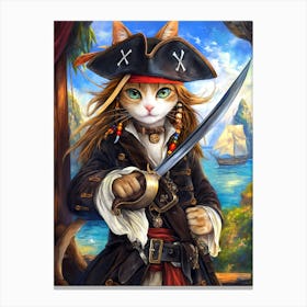 Pirate Cat 11 Canvas Print