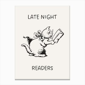 Late Night Readers Poster Canvas Print