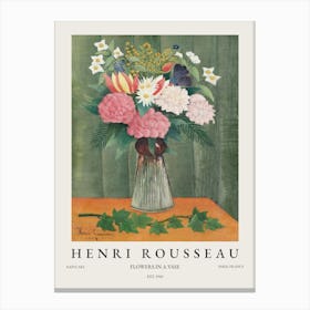 Henri Rousseau Flowers In A Vase Canvas Print