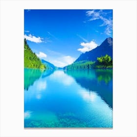 Blue Lake Landscapes Waterscape Photography 2 Canvas Print