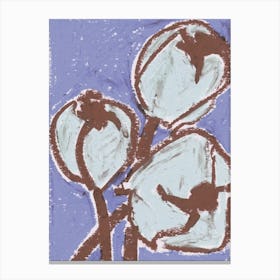 Cotton Blue Tulips Canvas Print