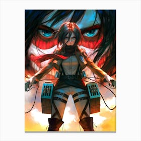 Mikasa Ackerman Attack On Titan 2 Canvas Print