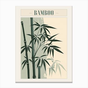 Bamboo Tree Minimal Japandi Illustration 4 Poster Canvas Print