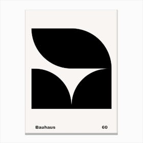 Geometric Bauhaus Poster B&W 60 Canvas Print