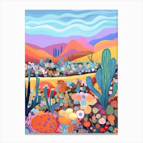 Colourful Desert Illustration 8 Canvas Print