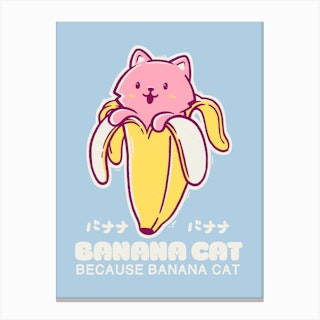 Banana Cat Canvas Print