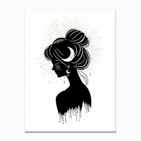 Silhouette Of A Woman 37 Canvas Print