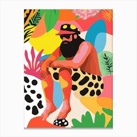 Man In The Jungle 2 Canvas Print