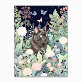 Cat In The Garden Canvas Print