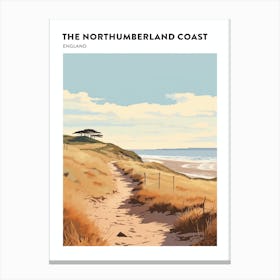 The Northumberland Coast Path England 2 Hiking Trail Landscape Poster Canvas Print
