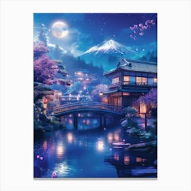 Asian Landscape Wallpaper Canvas Print