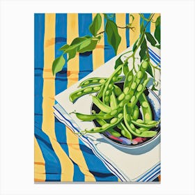 Snap Peas Summer Illustration 1 Canvas Print