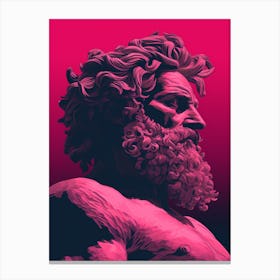  Poseidon In The Style Of Magenta Detailed Depiction 4 Canvas Print