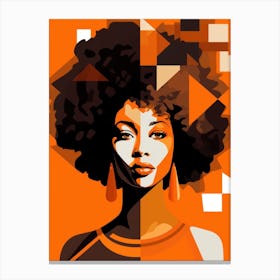 African Woman With Afro 4 Canvas Print