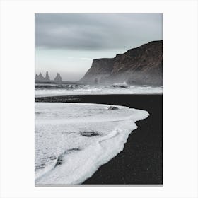 Black Sand Beach 1 Canvas Print