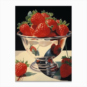 Vintage Strawberries Pop Art Photography Inspired 1 Canvas Print