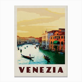 Venice Italy Travel Poster Canvas Print