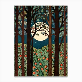 William Morris Moonlight In The Forest 44 Canvas Print