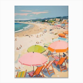 Beach Day In Malibu Canvas Print