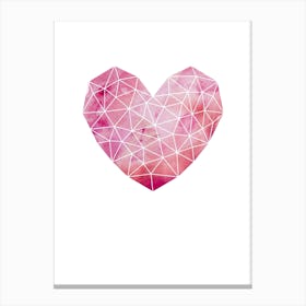 Geometric Heart Canvas Print