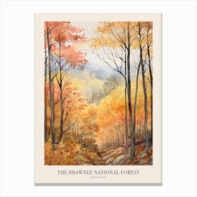 Autumn Forest Landscape The Shawnee National Forest 1 Poster Canvas Print