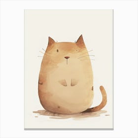 Munchkin Cat Clipart Illustration 2 Canvas Print