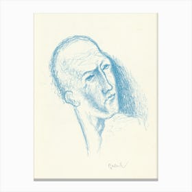 A Man S Head, Mikuláš Galanda Canvas Print